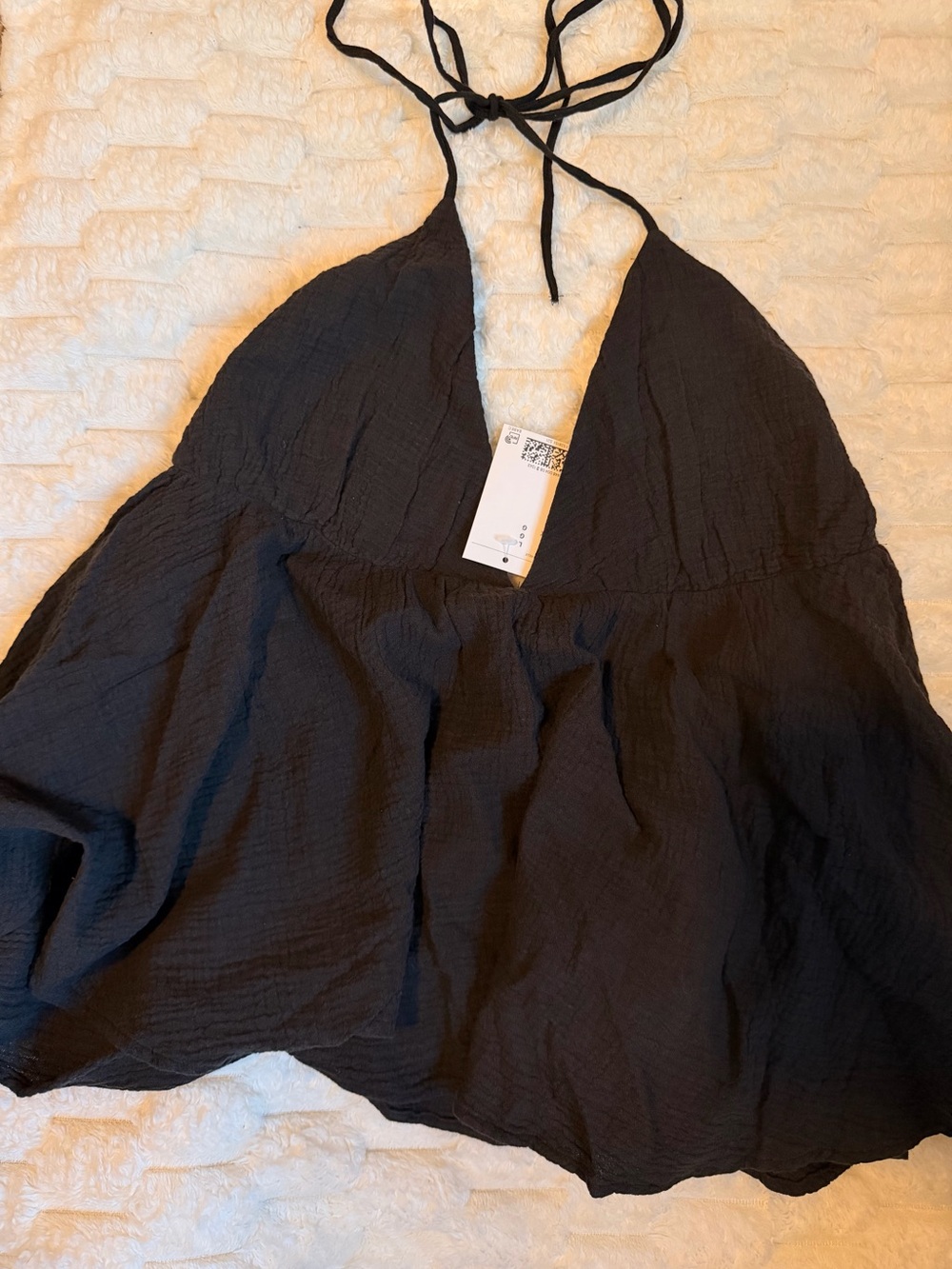 H&M Black Halter Tie-Back Camisole